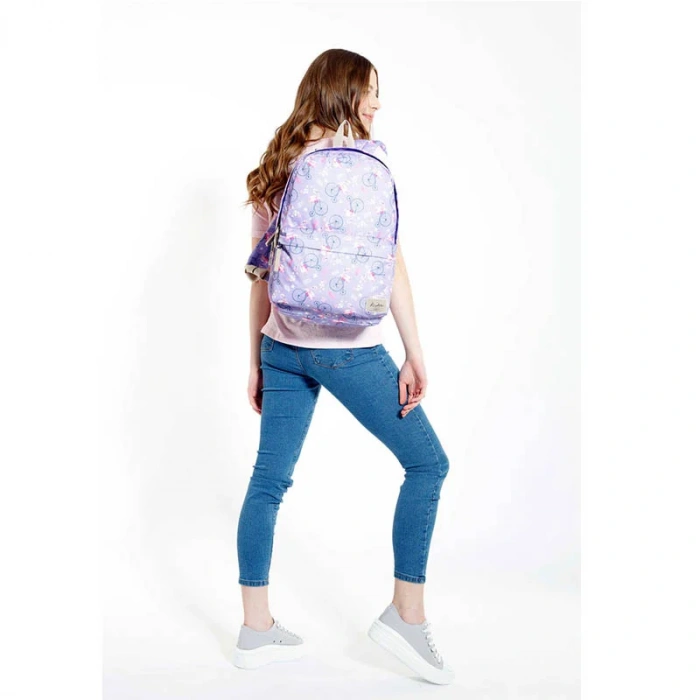 KAUKKO K1474 NATURE SIRT ÇANTASI LILAC FLAMINGO