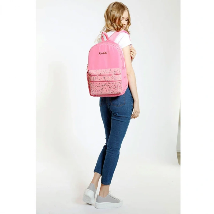 Kaukko K1546 Magıc Dreams Sırt Çantası Taşlı Pullu Pembe