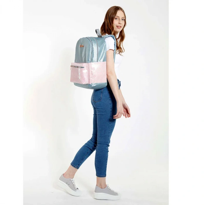 Kaukko K1575 Amazıng Sırt Çantası B Letter Gri