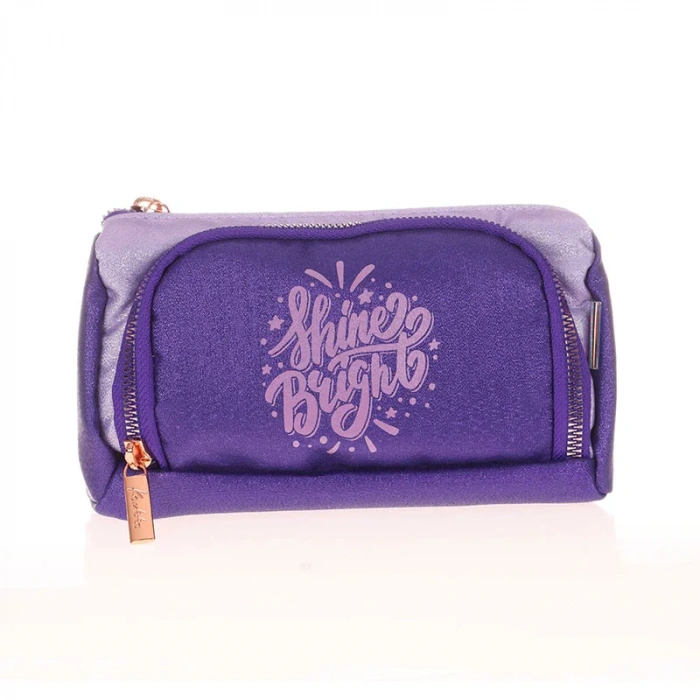 KAUKKO K2524 SPARKLE PLUMP KALEM ÇANTASI MOR