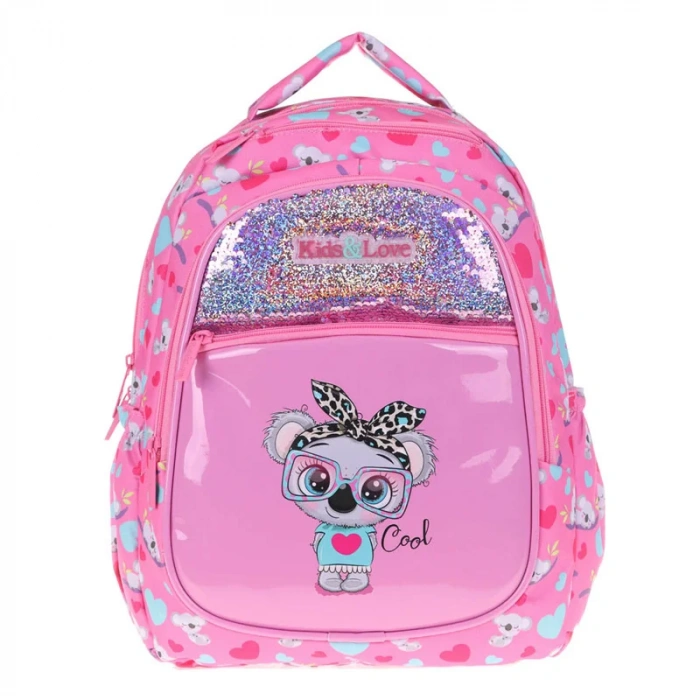 KAUKKO L5102 KIDS&amp;LOVE SIRT ÇANTASI PULLU RUGAN KOALA