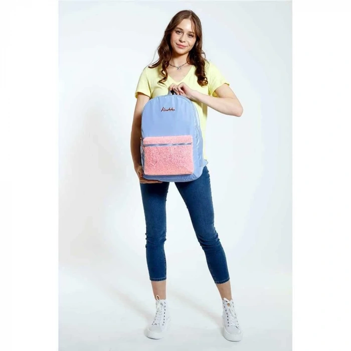 Kaukko Sırt Çantası Bright Taşlı-Floral Mavi