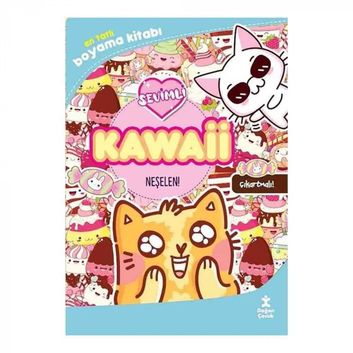 Kawaii Neşelen! En Tatlı Çıkartmalı Boyama Kitabı