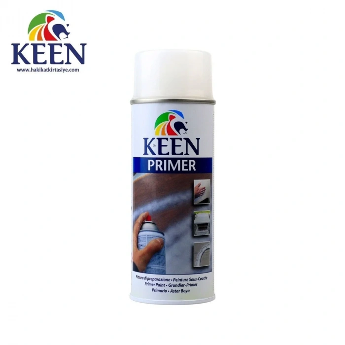 Keen Akrilik Sprey Boya 400ml Primer Plastik Astar Boya Şeffaf
