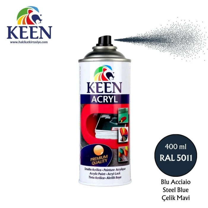 Keen Akrilik Sprey Boya 400ml RAL5011 Steel Blue