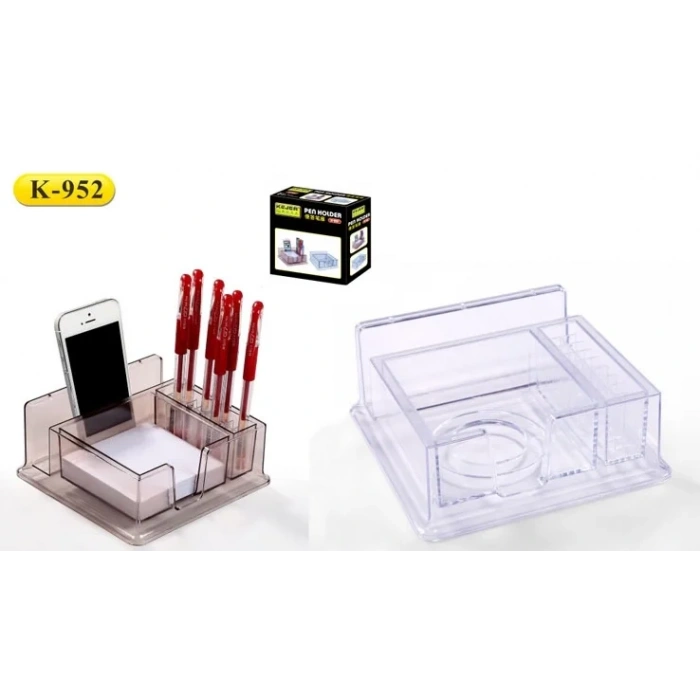 KEJEA K-952 ŞEFFAF + KAHVE KALEMLİK