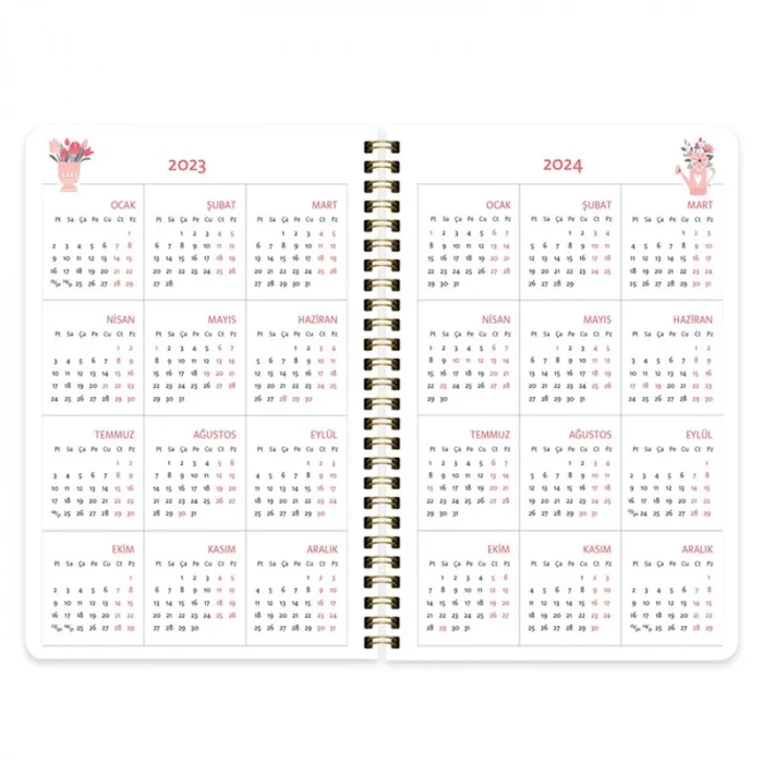 KESKİN 17x24 SPİRALLİ AKADEMİK AJANDA PAPATYA 830207