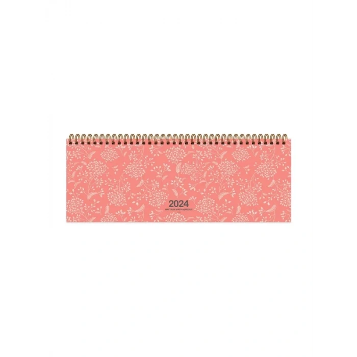 KESKİN AJ-65 SPİRALLİ MASA TAKVİMİ 12x33.5 HAFTALIK PASTEL FLORA (830095)