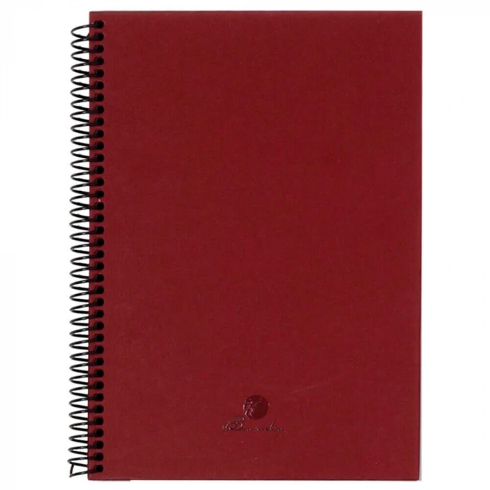 Keskin Color Defter Sert Kapak Spiralli 17x24 cm 60 Yaprak Bordo