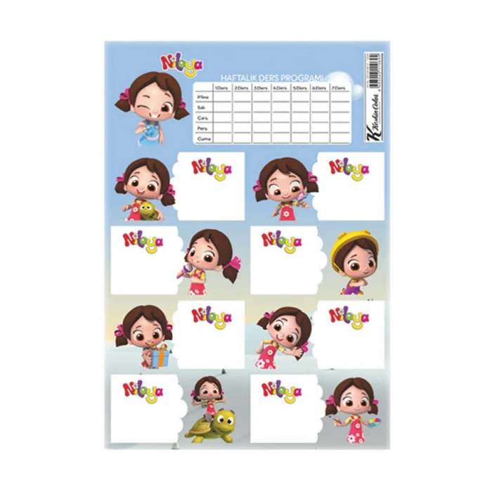 Keskin Color Niloya Ders Programlı Okul Etiketi 20li