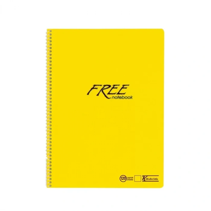 Keskin Free Spiralli Defter A4 Düz 120 Yaprak (320450)