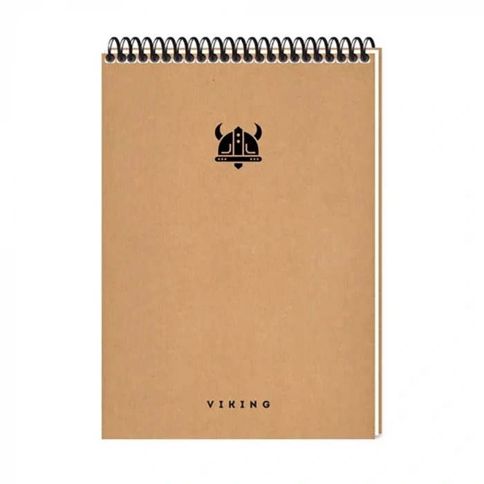 Keskin La Plume Viking 17x24cm Bloknot Kraft Kapak 60yp. Çizgili Üstten Spiralli 145491-99