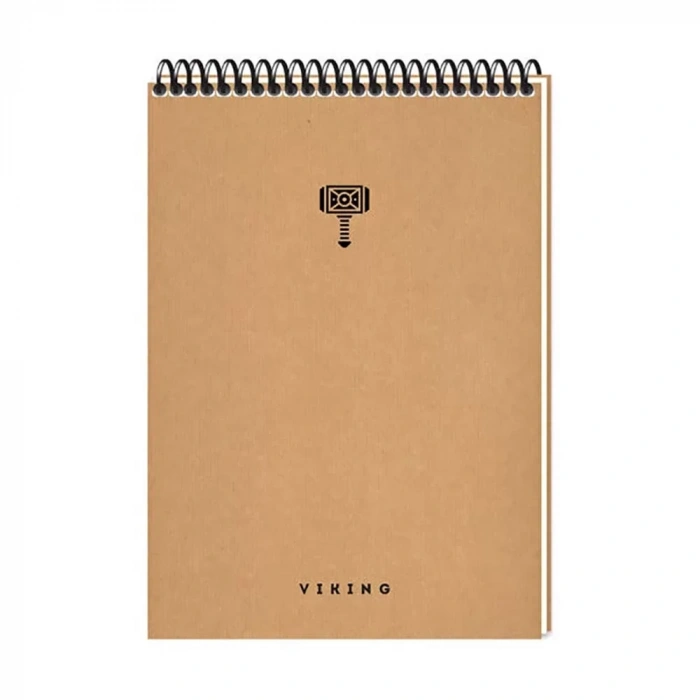 Keskin La Plume Viking 17x24cm Bloknot Kraft Kapak 60yp. Çizgili Üstten Spiralli 145491-99