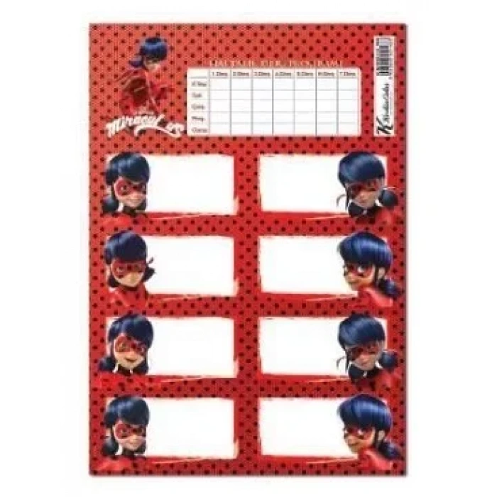 Keskin Lady Bug Ders Programlı 3 Lü Etik.220130-84