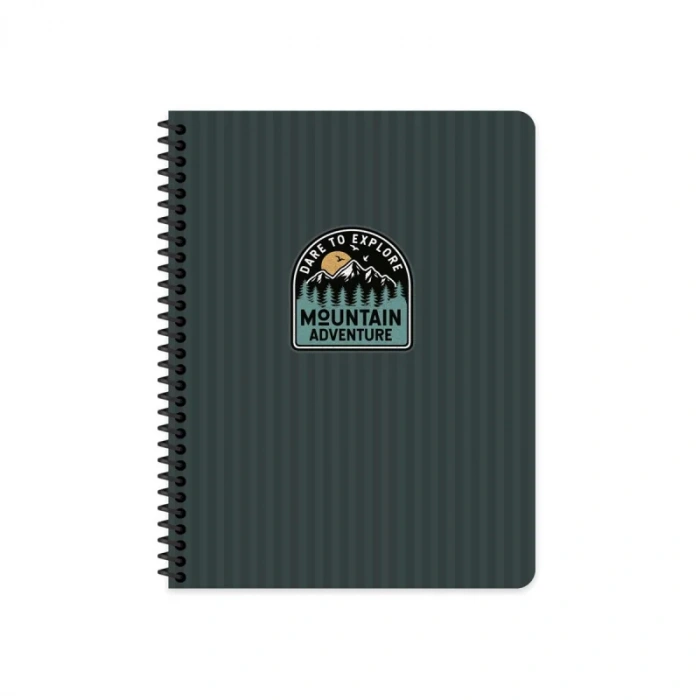 KESKİN OUTDOOR SPİRALLİ SERT KAPAK DEFTER 17x24 ÇİZGİLİ 80 YAPRAK MAVİ (411003)