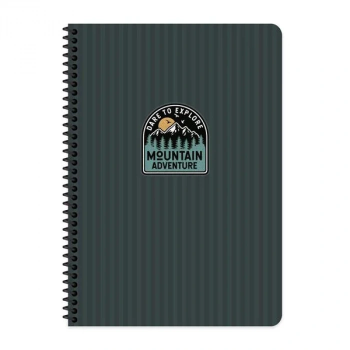 KESKİN OUTDOOR SPİRALLİ SERT KAPAK DEFTER 17x24 KARELİ 80 YAPRAK MAVİ (411013)