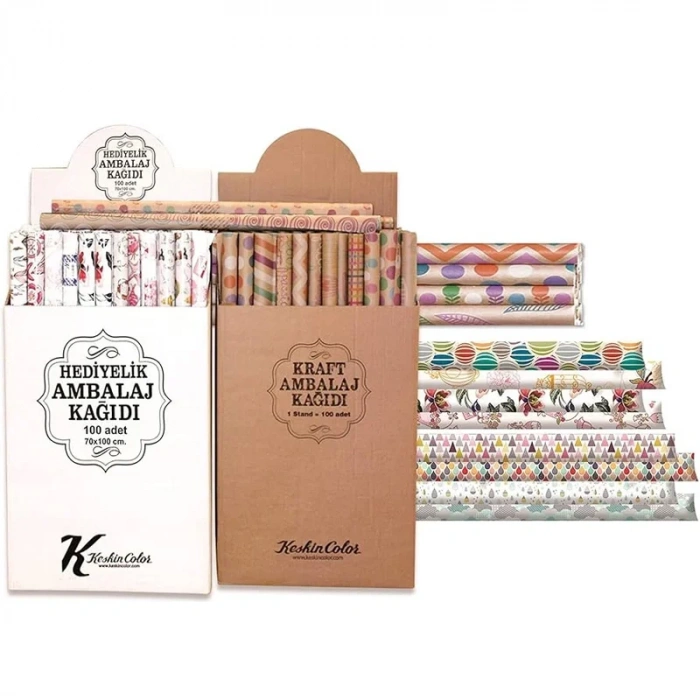 Keskin Rex 70x200 Tekli Rulo Ambalaj Kağıdı Graphic 100616