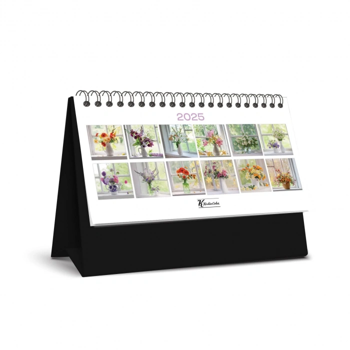 KESKİN TAKVİM MTP-821 PLASTİK ÜÇGEN MASA TAKVİMİ ÇİÇEK 600044