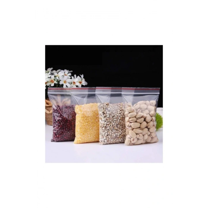 Kilitli Naylon Poşet Şeffaf Ambalaj 8x10 100 Adet