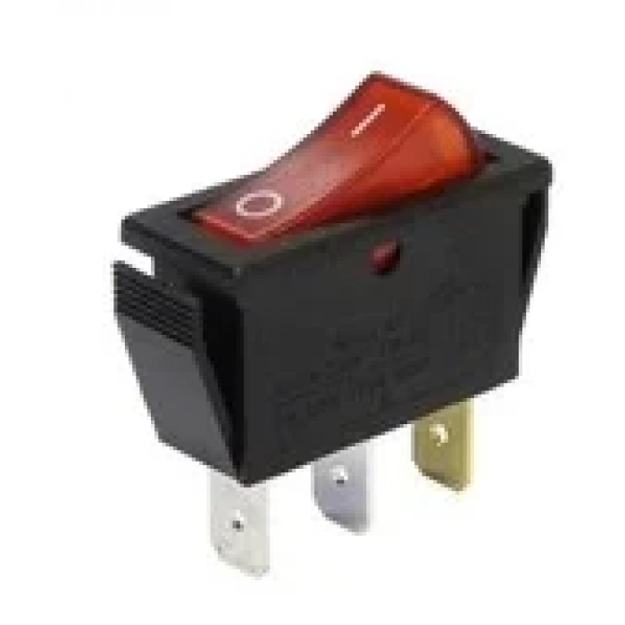 Kırmızı Işıklı On-Off İnce Anahtar / KCD-104