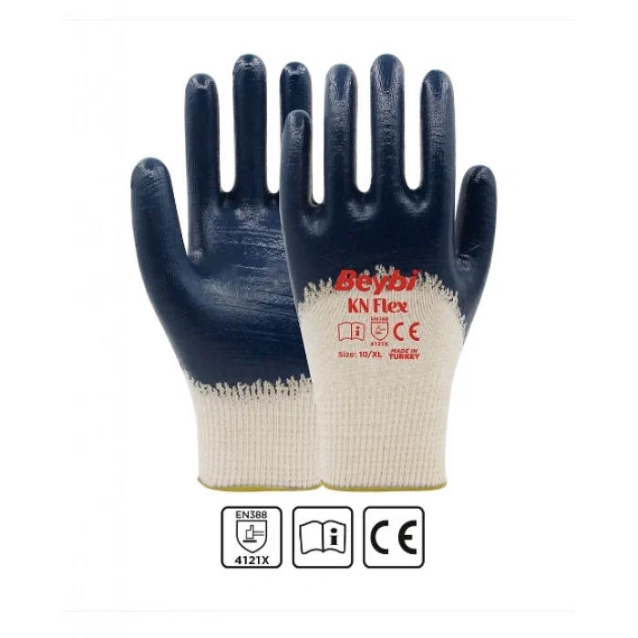 Kn-flex İş Eldiveni Nitril Kaplama Pamuk ( 1 Çift )