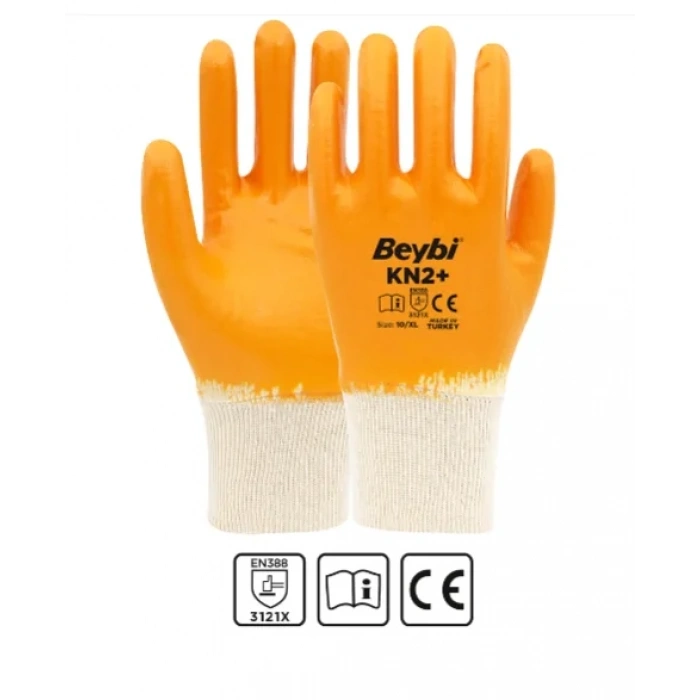 Kn2 Plus İş Eldiveni Nitril Kaplama Pamuk ( 12 Çift )