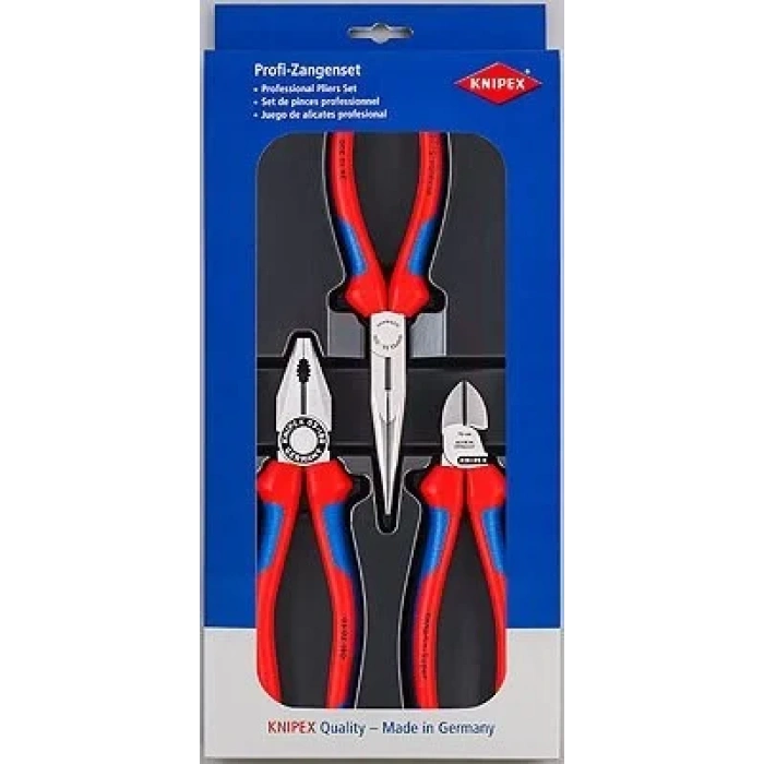 Knipex 00 20 11 PENSE KARGABURUN YAN KESKİ 3 LÜ SET - KNI002011