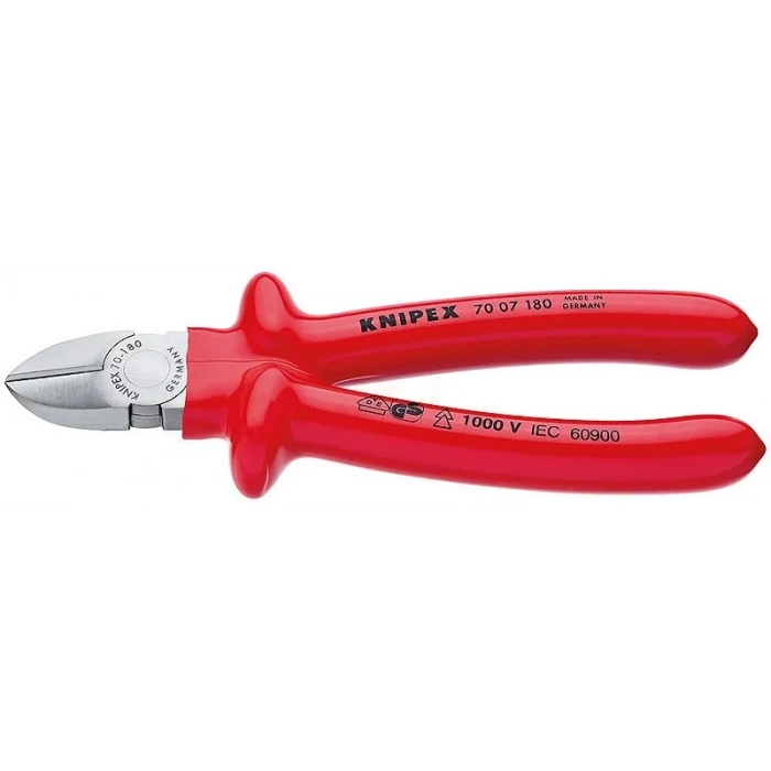 Knipex 70 07 VDE YAN KESKİ 180 MM - KNI7007180