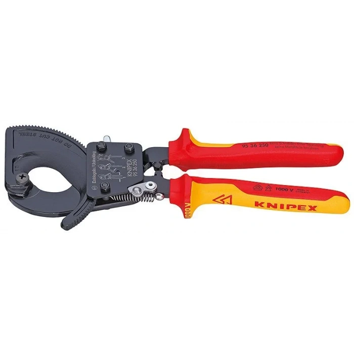 Knipex 95 36 Cırcır Mekanizmalı Kablo Makası 250 Mm - Knı9536250