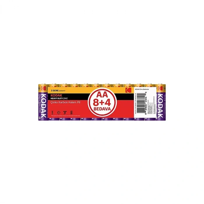 Kodak Kalem Pil 8+4 Lü Çinko Karbon 285554