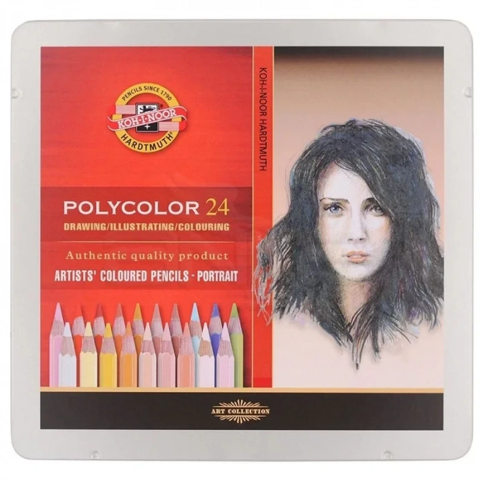 Koh-i-noor Polycolor Kuru Boya Kalemi 24lü Set Portrait