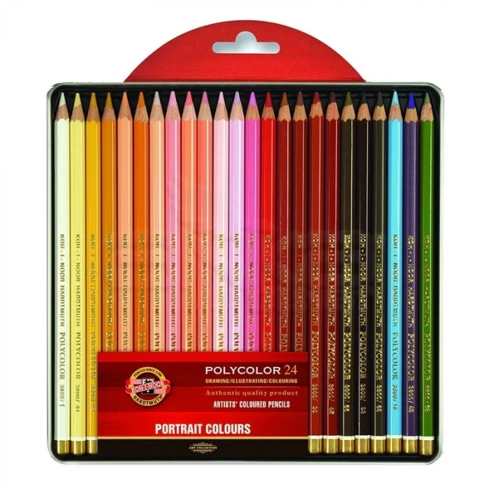 Koh-i-noor Polycolor Kuru Boya Kalemi 24lü Set Portrait