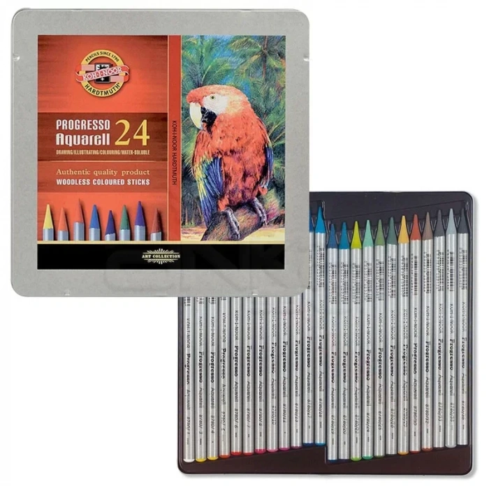 Koh-i-noor Progresso Aquarell Woodless Coloured Pencil Set 24lü