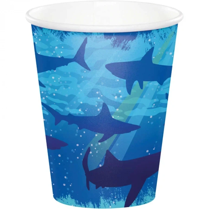 Köpek Balığı Partisi Bardak 8 Adet