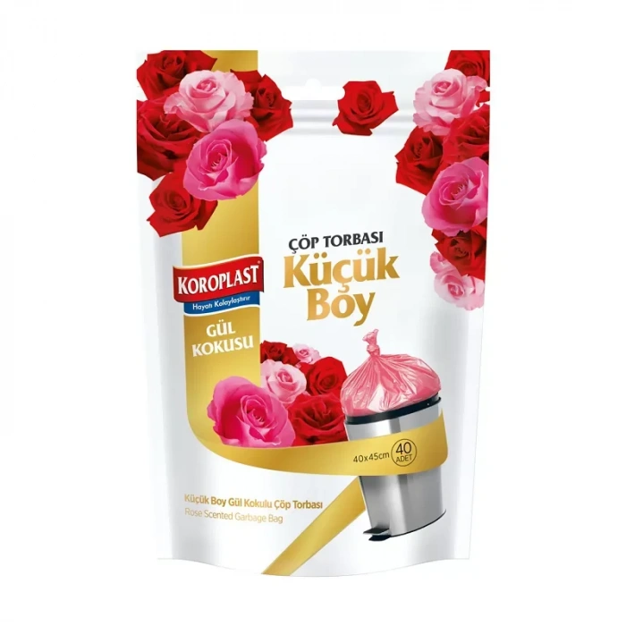 Koroplast Premium Gül Kokulu Mini Boy Çöp Torbası 40x50cm