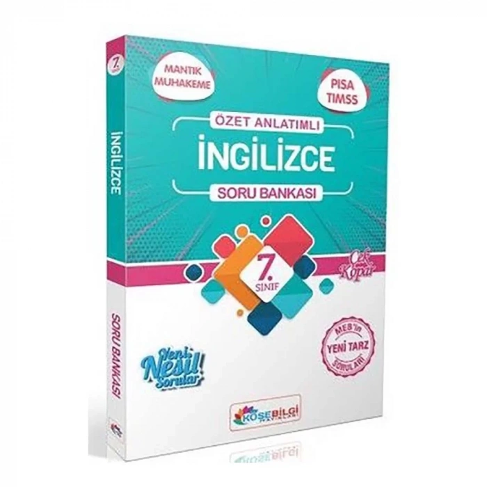 Köşebilgi  7.Sınıf İngilizce Özet Bilgili Soru Bankası 2022