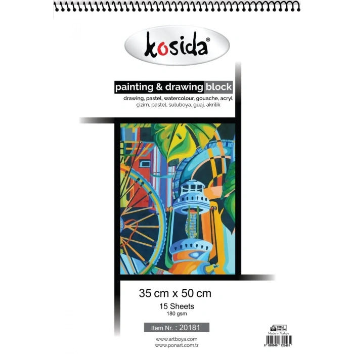 Kosida Painting & Drawing Blok Resim Defteri 35x50 cm. 180 gr. 15 yaprak (20 181)