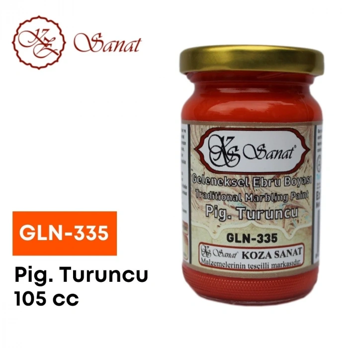 Koza Sanat Geleneksel Ebru Boyası 105cc GLN-335 Pigment Turuncu