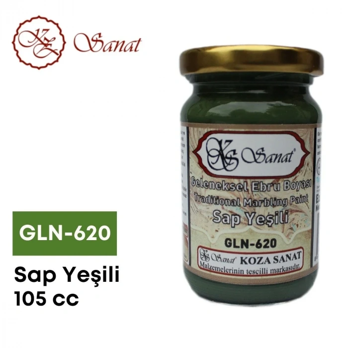 Koza Sanat Geleneksel Ebru Boyası 105cc GLN-620 Pigment Sap Yeşili