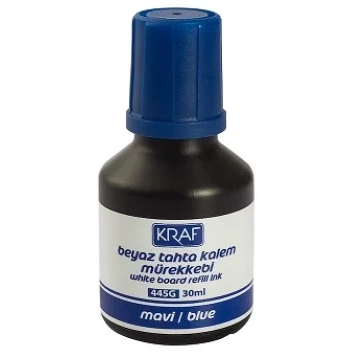 Kraf Beyaz Tahta Kalemi Mürekkebi 30 ml. MAVİ