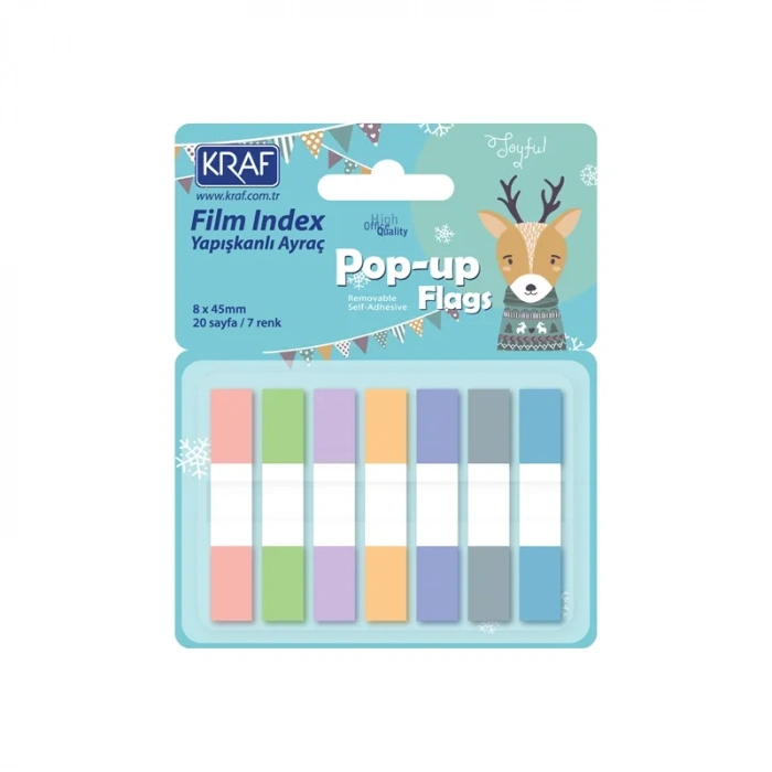 Kraf Film Index Pastel Renkler 7 Renk x 25 Sayfa
