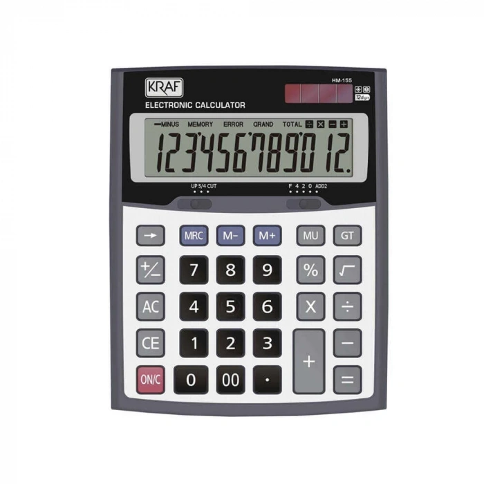 Kraf HM-155 Hesap Makinesi Masa Üstü 12 Haneli