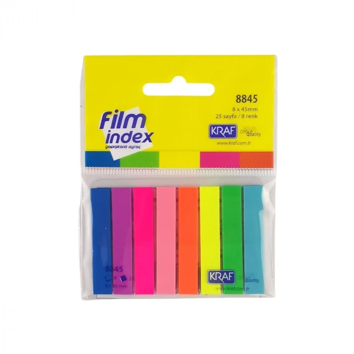 Kraf İndex Film (PP) 8 Renk 25sf 8845