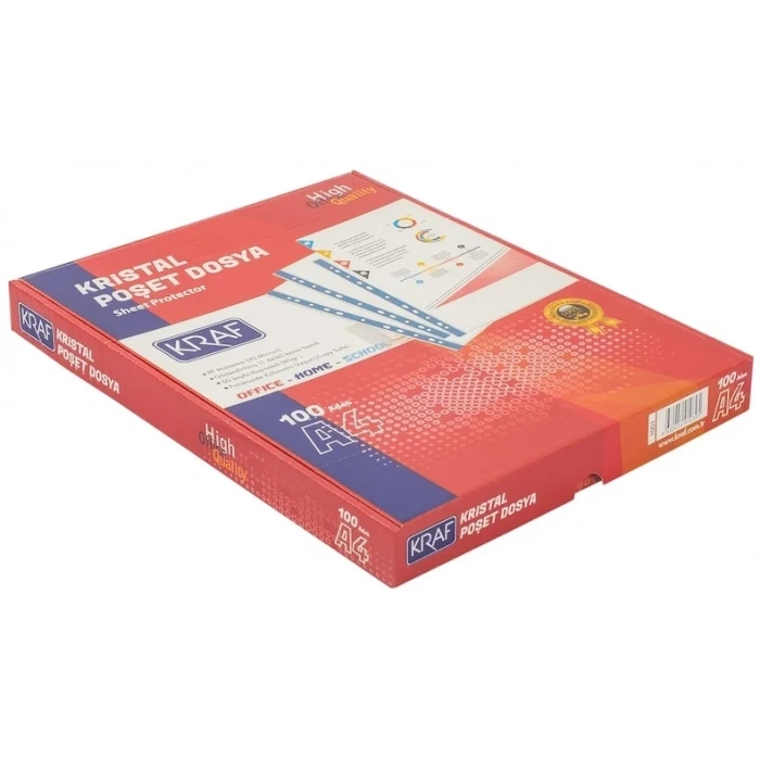 Kraf Kristal Poşet Dosya A4 100lü Paket