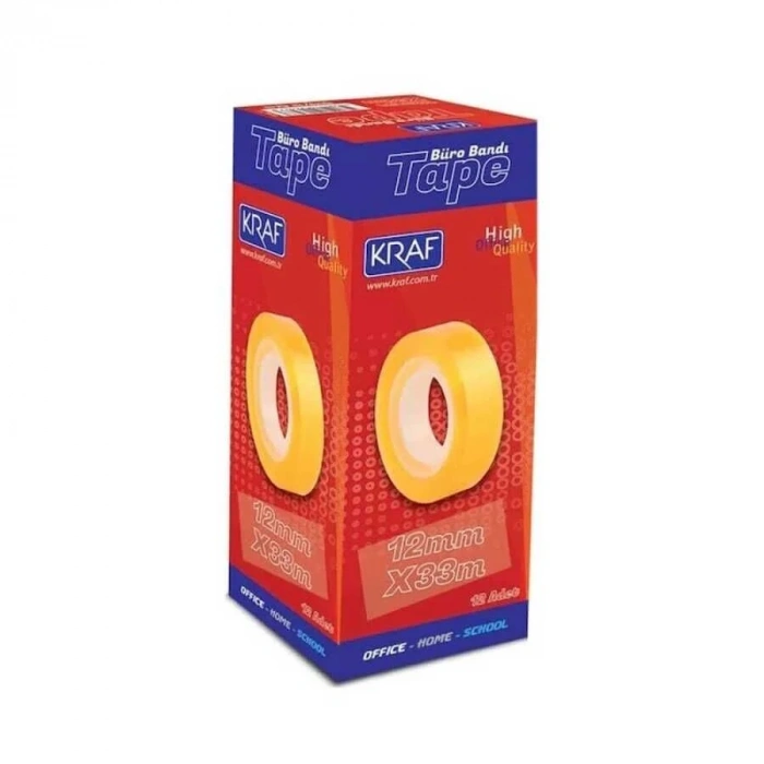 Kraf Selobant 12 mm. x 33 mt. 12li Kutu