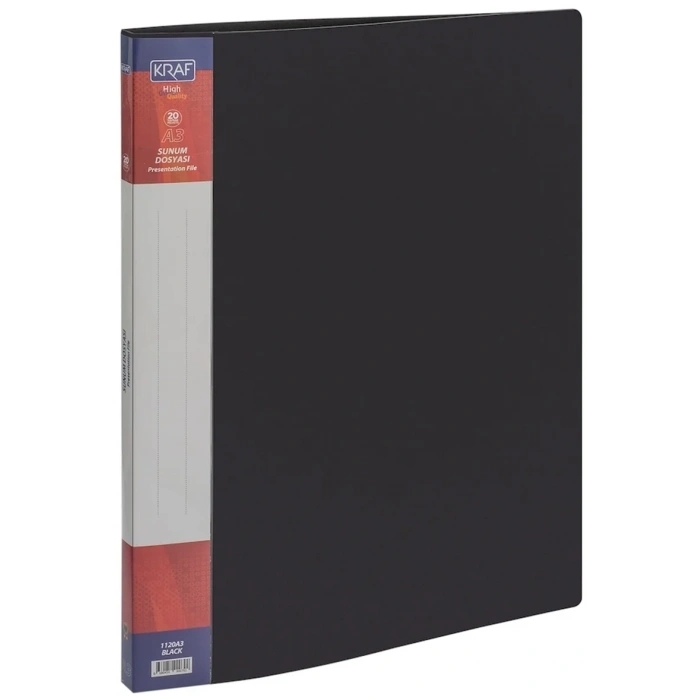 Kraf Sunum Dosyası A3 40lı SİYAH
