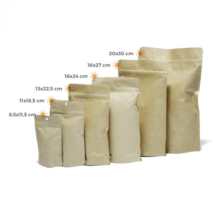 Kraft Alüminyum Doypack 16x27 Cm - 100 Adet