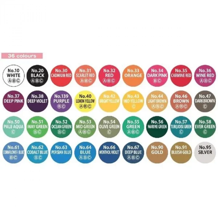 Kuretake Gansai Tambi Sulu Boya Seti 36 Renk