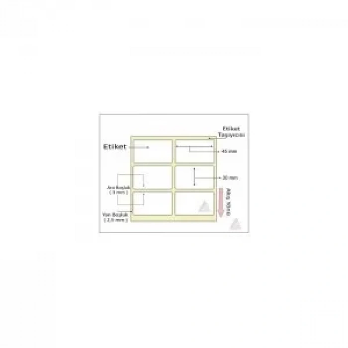 KUŞE BARKOD ETİKETİ 30X45 2000´Lİ