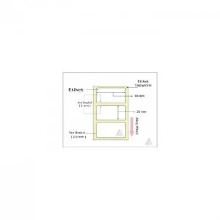 KUŞE BARKOD ETİKETİ 35X65 1000Lİ